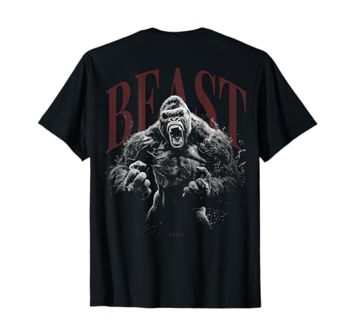 Wild graffiti gorilla back print animal monkey ape gorilla T-Shirt