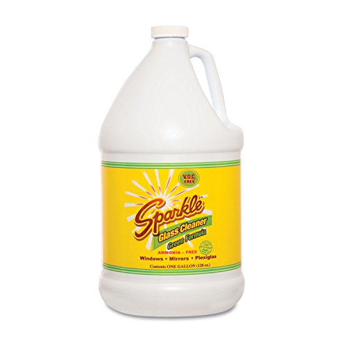 A J Funk & Co 30500 Sparkle Glass Cleaner, Green Formula, 1-Gallon Refill Bottle (Case of 4)