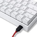 CORN Anne Pro 2 Mechanical Gaming Keyboard 60% True RGB Backlit - Wired/Wireless Bluetooth 5.0 PBT Type-c Up to 8 Hours Extended Battery Life, Full Keys Programmable (Gateron Brown, White)