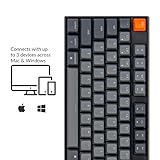 Keychron K10 Full Size 104 Keys Bluetooth Wireless Mechanical Gaming Keyboard for Mac Windows with Gateron G Pro Brown Switch, Multitasking/White LED Backlight/USB C Wired Computer Keyboard