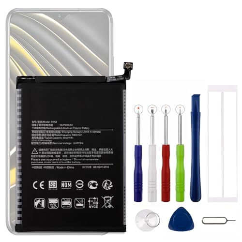 Vvsialeek NEW BN62 Replacement Battery for Xiaomi Redmi 9T/Xiaomi Pocophone Poco M3 with Technical Toolkit.