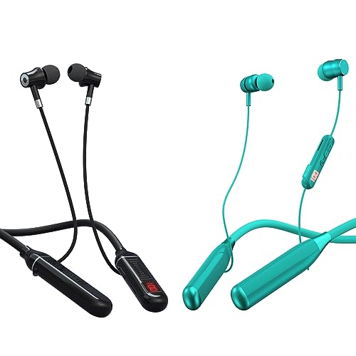 Long Battery Life neckband bluetooth headphones, X6 (100H Playtime) & X9i(200H Playtime),LED Power Display,in Ear Wireless Headset with Noise Cancelling Microphone, USB-C Fast Charging Stereo Earbuds
