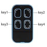 XIHADA Universal Garage Door Opener Remote Cloner Universal Gate Opener Remote Cloning Homelink Programmable Learning Key Fob 4-Buttons Multi Frequency 280MHZ-868MHZ (1, Blue)