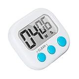 12 Pack Small Digital Kitchen Timer Magnetic Back and ON/Off Switch,Minute Second Count Up Countdown（White,Blue,Orange