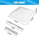 Jack Boss 2 Pack Set Roof Vent Cover, 14 Inch Replacement Vent Lid for Inside RV Trailer Camper Motorhome, White