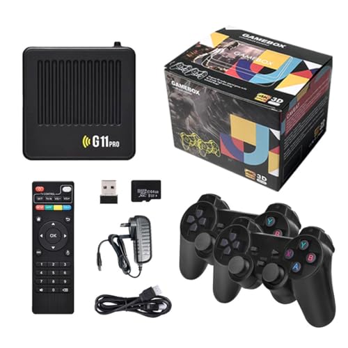 G11 Pro 4K Retro Game Box, Home Retro Video Game Console with 2 Wireless Controllers, HDMI Output, 30000+ Built-in Games (128GB)