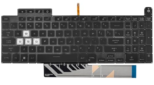 Replacement Backlit Keyboard for ASUS TUF A15 F15 FA507 FX507 FX507R A17 FA707 F17 FX707 & TUF Dash F15 FX517 Series Laptop with Per-Key RGB Colorful Keyboard US Layout