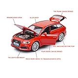 MING ZHEN Toy car Model 1:32 for Audi RS6 Car Model Alloy Car Die Cast Toy Car Model Pull Back Children's Toy (Color : White)