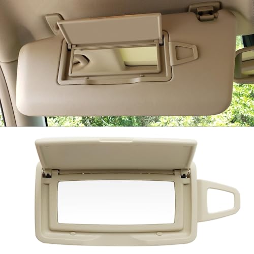 Abodvu Compatible with Mercedes Benz Sun Visor Vanity Mirror Cover,Front Visor Cap Replace for W166 X166 W292 W205 W253 C GLC M Class 2015-2021,1PC Left Makeup Mirror Cap,Beige