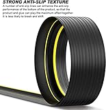 Jin&Bao Universal Garage Door Threshold Seal Strip 20FT Kit, Bottom Waterproof Rubber Weather Stripping Replacement（Yellow, 2 Adhesive）