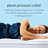 ViscoSoft 4 Inch Pillow Top Memory Foam Mattress Topper Twin XL - Cooling CertiPur-US Certified - Extra Long Hybrid Lux Dual Layer Mattress Pad - Perfect for College Dorms