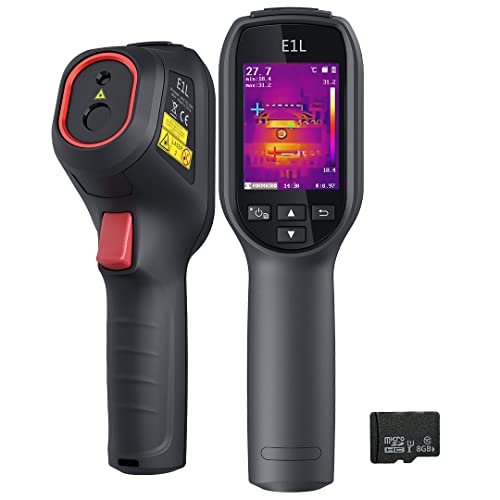 HIKMICRO E1L Thermal Imaging Camera, 160 x 120 IR Resolution/19200 Pixels, 25Hz Refresh Rate, Portable Handheld Infrared Thermal Imager with Laser Pointer, -4°F~1022°F Temperature Range