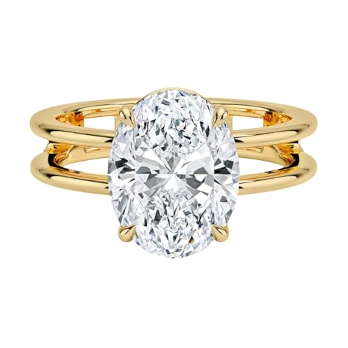 1-5 CT Oval Moissanite Engagement Ring For Women 10K 14K 18K Solid Yellow Gold & 925 Sterling Silver Solitaire Moissanite Enagement Ring Christmas gift for her women