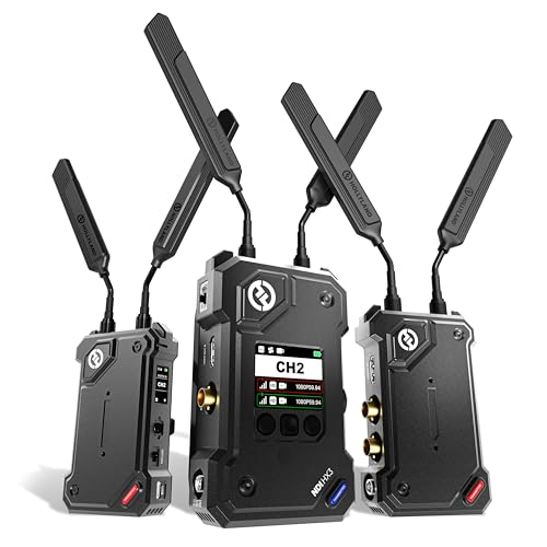 Hollyland Cosmo C2 Wireless HDMI/SDI Video Transmission System 3000ft 33ms 1080P60 5G Image & Audio, Seamless Frequency Hopping, Embedded NDI UVC RTMP Live Stream (2 Transmitters and 1 Receiver Kit)