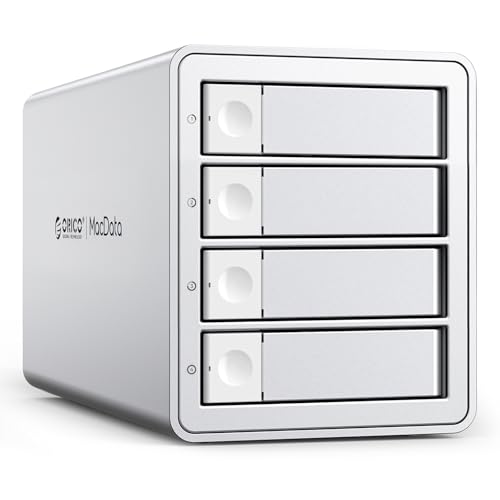 ORICO Daisy Chain 4 Bay Hard Drive Enclosure USB 3.2 Gen 2 Aluminum Das Enclosure Support 22TB and Expansion Max Up to 264TB for 3.5-inchs HDD -9948C3