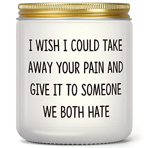 Get Well Soon Gifts for Women Men, Funny Present for Her Him After Surgery, Feel Better Gift for Mom Sick Friends, Grieving, Divorce, Sorry for Your Loss, Take Your Pain Candle