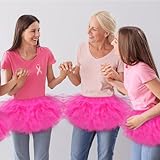 Zhanmai 2 Pack Tutu Skirt Women Adult Classic Elastic 5 Layered Short Tulle Skirt 80's Dance Carnival Costume for Lady (Hot Pink)