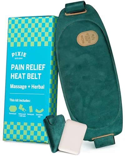 Pixie Period Heating Pad for Cramps - Thinnest Wearable Heating Pad - Unnoticeable Under Clothes - Best Portable Pain Relief Belt Device with Heat On The Market - Hours of Menstrual Pain Relief