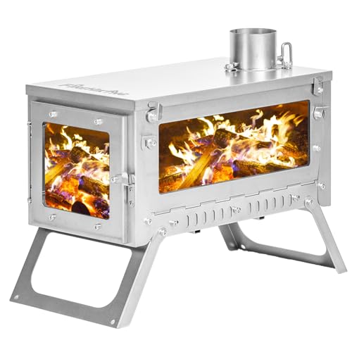 FIREHIKING Ultralight Titanium Stove Thickened TA1 Camping Tent Stove LANK Folding Portable Large Wood Burning Stove