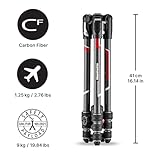 Manfrotto Befree Advanced 4-Section Carbon Fiber Travel Tripod with 494 Center Ball Head, Black