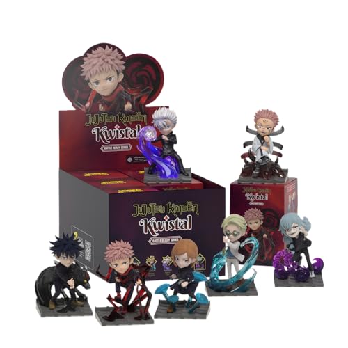 Mighty Jaxx Jujutsu Kaisen Kwistal Fwenz Battle Ready Series | Sealed Tray of 6 - Contains No Duplicates | Blind Box Collectible Figurines