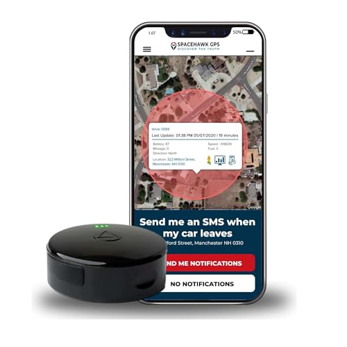 SpaceHawk GPS Tracker - Real-Time Mini GPS System. Hidden GPS Tracking Device for Cars, Trucks, Trailers, Assets & Fleet Vehicles. Waterproof Portable GPS Tracker with Magnet & Long Battery.