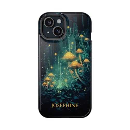 Personalized Mushroom and Firefly Phone Case | Dual Layer Protection for Select iPhone Models