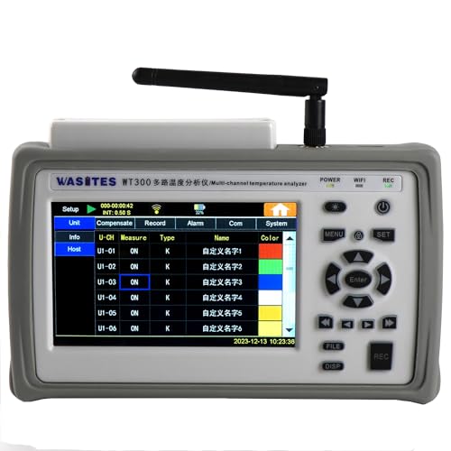 WT300 Multi 10 Channel Temperature Data Logger Collector Analyzer Resolutioin 0.01 ℃ with WiFi 5000mAh Battery