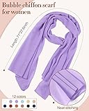 Wesiti 12 Pack Chiffon Hijab for Women Chiffon Scarf Silk Hijab Soft Lightweight Long Head Shawl Wraps,12 Solid Colors