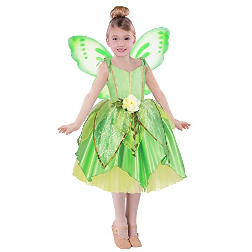 MDYCW Princess Tinker Bell Costume for Toddler Girls, Birthday Party Fairy Dress Up, Special Occasion Dress with Wings, Tinker Bell