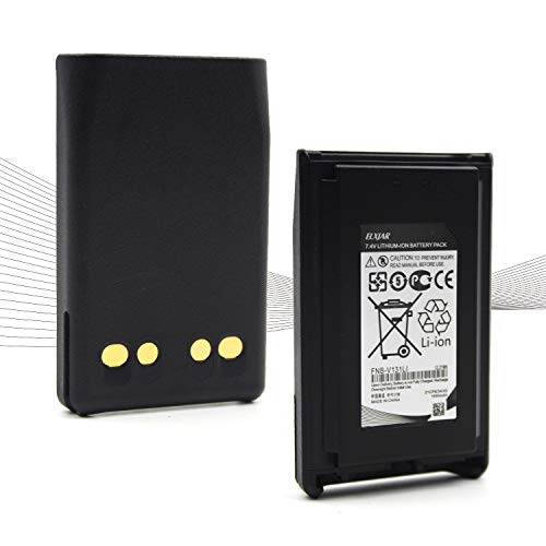 elxjar (2-Pack) 7.4V 1650mAh FNB-V131Li Li-Ion Battery Replacement for YAESU Vertex-Standard VX-230 VX-231 VX-228 VX-231L VX-234 FNB-V132Li
