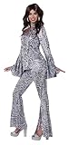 California Costumes Women's Foxy Lady Disco Costume Large White,Black