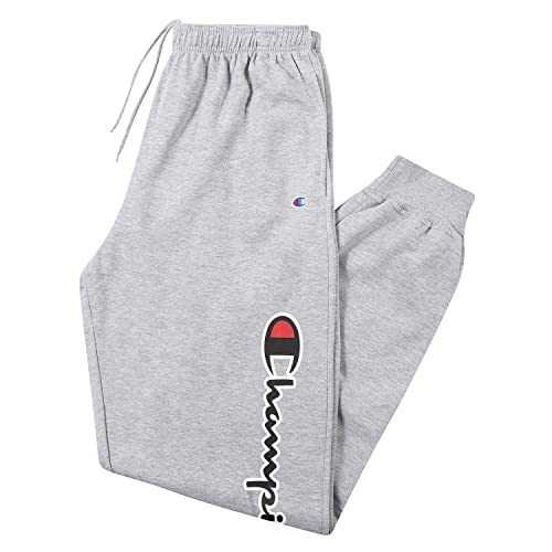 Champion Sweatpants for Men Big and Tall - Fleece Sweatpant Joggers for Men Heather Grey