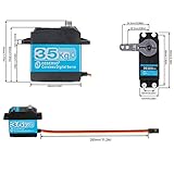 ZOSKAY 35kg high Torque Coreless Motor servo Metal Gear Digital and Stainless Steel Gear servo arduino servo for Robotic DIY,RC car (Control Angle 180°)