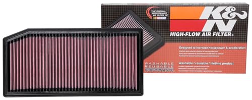 K&N Engine Air Filter: Increase Power & Acceleration, Washable, Premium, Replacement Car Air Filter: Compatible with 2018-2020 MERCEDES BENZ (C, E, GLC, GLE), 33-3142