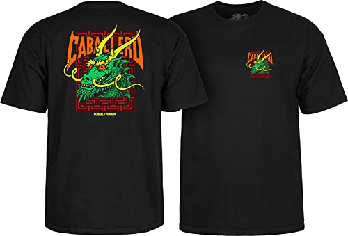 Powell Peralta Cab Street Dragon T-Shirt, Black, Medium