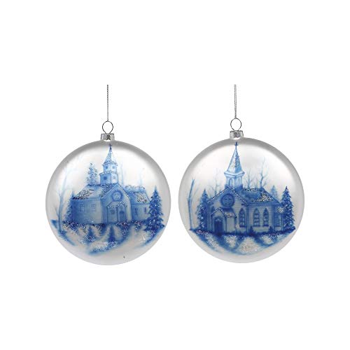 Mark Roberts 2021 Delft Holland Ornament - 5-inch Christmas Decor, Assortment of 2