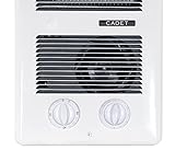 Cadet Com-Pak Bath Electric Wall Heater Complete Unit with Thermostat and Timer (Model: CBC103TW, Part: 65101), 3415 BTU, 240/120 Volt, 1000 Watt, White