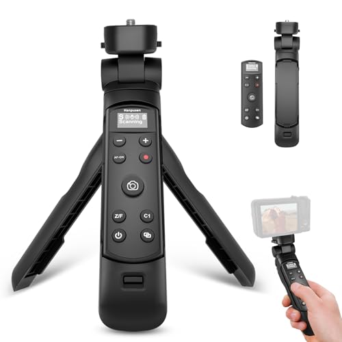 for Sony Tripod Wireless Shooting Grip with Shutter Release - Mini-Tripod with Rechargeable Remote Control for ZV-E10/ZV-E1/ZV-1/ZV-1F/RX100 VII/RX0 II/A6700/A6400/A6600/A7 III/FX3/FX30 - for Vlogging