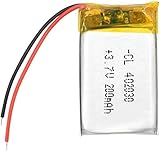 gudongping 3.7v 200mah 402030 Li-Po Li-Ion Rechargeable Battery for GPS Portable Bluetooth Mp3 Mp4 402030 200mAh,1pcs