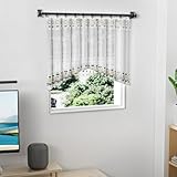 Small Tension Rod 18-36inch Black Tension Curtain Rod No Drilling Spring Curtain Rods for Windows Short Tension Rod Adjustable Curtain Rod for Windows,Door,Closet,Kitchen