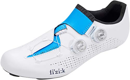 Fizik Unisex_Adult Infinito R1 Movistar Team Cycling Shoe, White, Blue, 40
