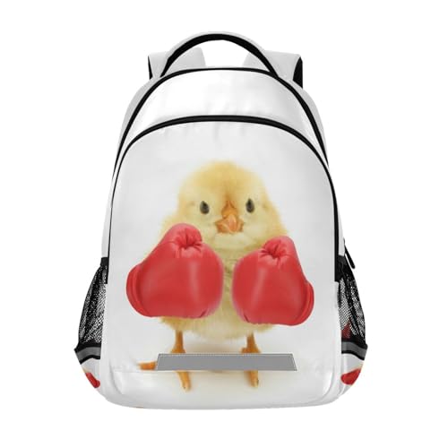 Dallonan Backpack Funny Chicken Yellow Animal School College Backpack Laptop Casual Daypack