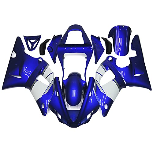 ABS Plastic Bodyowork Blue White Fairing Fit for Yamaha 2000 2001 YZF R1 00 01 YZF1000 2000-2001 YZF-R1 Motorcycle Injection Mold Body Frame Kit