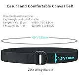 Ginwee 5-Packs Canvas Belt Web Fabric Casual Belt with Zinc Alloy Buckle Double D-ring for Men Women