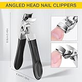 Ribili ClipMaster Pro,Dotmalls ClipMaster Pro,Grishay ClipMaster Pro,Sherum Nail Clipper,Clip Master Pro for Thick Nails,Large Angled Head Toenail Clippers with Wide Opening for Elderly Seniors(1Pcs)