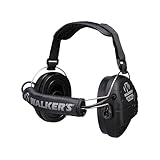 Walker's Rechargeable Lightweight Shooting Hunting Range Electronic Slim Low Profile Hearing Protection FireMax Behind The Neck Earmuffs