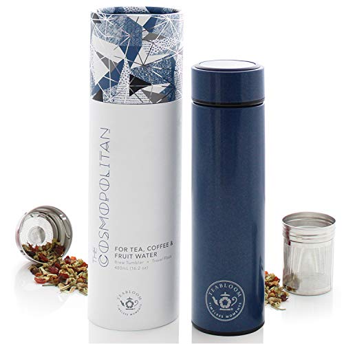 Teabloom - The ORIGINAL All-Brew Travel Tumbler & Thermos | OPRAH’s Favorite | 16oz/480ml Insulated Water Bottle/Tea Flask/Cold Brew Coffee Mug