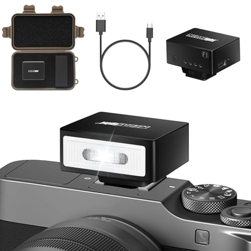 MEDALight F1 Mini Camera Flash Camera Flash Speedlite for Ricoh (GR3/GR3X,etc.) Nikon/Canon/Fuji,Digital Film Cameras,Mini hot Shoe Flash for DSLR Camera（Not Compatible for Sony ZV-1F.