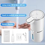 2 Pack Automatic Soap Dispensers,13.4oz/380ml USB Touchless Automatic Foaming Soap Dispenser,Rechargeabled Wall Mounted Smart Soap Dispenser for Bathroom Kitchen Dish Soap